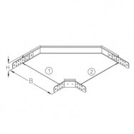 Kabelinio kanalo posūkis horizontalus kampas 45° 60x200mm