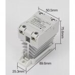 Pramoninė kietojo kūno puslaidininkinė SSR elektroninė perjungimo relė DC-DC | ant DIN | 1F | 25A | 5-200VDC | 3-32VDC