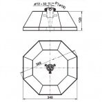 Betoninis pagrindas 19 kg, d-368mm, h-120mm, MJPB19