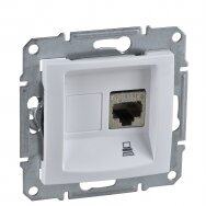 Kompiuterio lizdas 1 vietos 1xRJ45 cat.5e UTP Baltas SDD111451 Sedna Design Schneider Electric