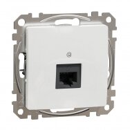 Kompiuterio lizdas 1 vietos 1xRJ45 cat.5e UTP Baltas SDD111451 Sedna Design Schneider Electric