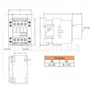 Kontaktorius 4kW 9А 230V 3P AC3 IP20 ETI