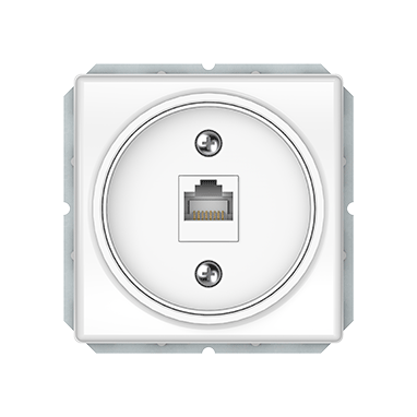 Kompiuterio lizdas 1 vietos 5kat. baltas KLRJ45-15e2-02 ST150 4779101630268