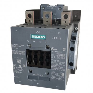 Kontaktorius SIEMENS 3P 12A 5,5kW 24VDC 2NA+2NU S0, 3RT1055-6AP36