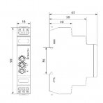 Laiko relė | daugiafunkcinė | 16A | 12-240V AC/DC | FRT14 12