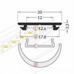 Lankstomo LED profilio tvirtinimas