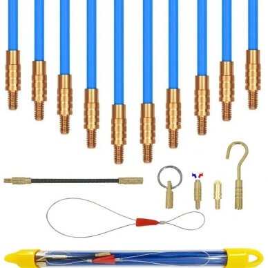 Протяжка для проводов | кабелей | система протяжки | 40x330мм | синий 2