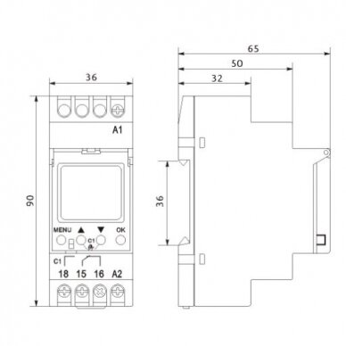 Asttonomic multifunction timer | 16A | 24-264V | IP20 | FRT14 81 1