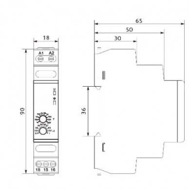 Switch-off delay relay | 16A | 12-240V | 2C/O | FRT14 22 1