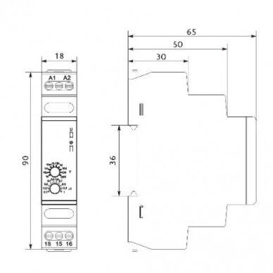 Switch-on delay relay | 16A | 12-240V | 1C/O | FRT14 41 1