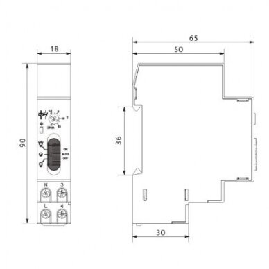 Staircase lighting timer | 16A | 220-240V | 2000W | FRT14 6 2