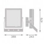 LED välistingimustes kasutatav prožektor 500W | 230V | 4000K | 70000lm | IP66 | must | FL HIGH MAST Ledvance