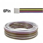 RGB juostos pajungimo maitinimo kabelis LED 6PIN 18AWG