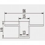 Led profilis led juostai M-tipo tinkuojamas 3m (po tinku,gipsu)