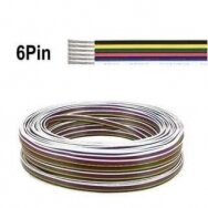 RGB juostos pajungimo maitinimo kabelis LED 6PIN 18AWG