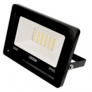 LED prožektorius 20W SMD, neutraliai balta, 220-240V, 1600lm, 4000K, IP65, juodas, LEDOM