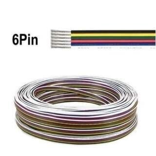 RGB juostos pajungimo maitinimo kabelis LED 6PIN 20AWG