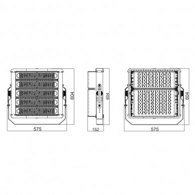 LED Āra teritorijas prožektors 500W | 230V | 4000K | 61000lm | IP65 | Melns | ECO HIGH POWER FL Ledvance 1