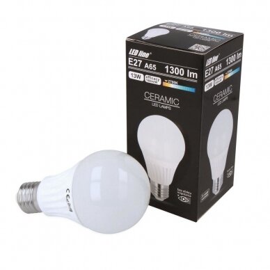 Led lemputė E27 13W 2700K 1300lm A65, keramikinis korpusas, CERAMIC, 5901583241734