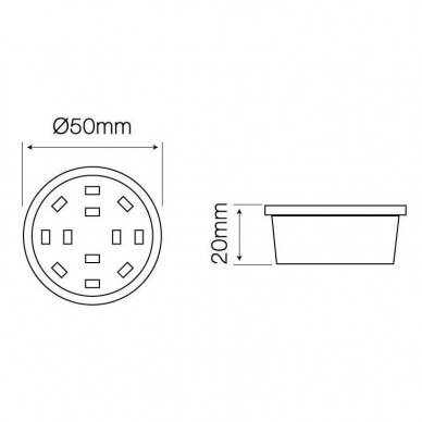 LED šviestuvas 5W 4000K 400lm, keramikinis, Led line 5901583247293 1