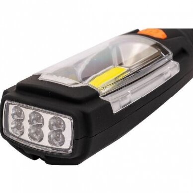 LED žibintuvėlis 3W + 6 LED, 220lm, su magnetu, Richmann C6816 1