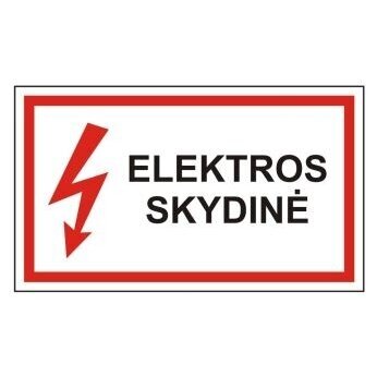 Lipdukas Elektros Skydinė 130x250mm