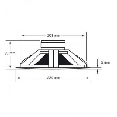 Lubinė garso kolonėlė 100V 6W RMS, CHP606, AUDIOPHONY 2