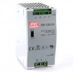 Maitinimo šaltinis 24VDC 85-264VAC, 5A, 1F, montuojamas ant DIN, DR-120-24 MEAN WELL