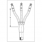 Mova galinė kabeliui 150-240mm2 12kV L-800mm, Raychem