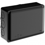 Paskirstymo dėžutė 230x180x88mm, be sandariklių paviršinė, juoda IP65 Solera, 8423220221048