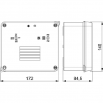 Paskirstymo dėžutė 165x145x84mm, paviršinė, pilka, skaidrus dangtelis, IP65 Solera