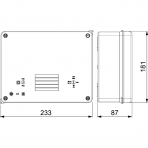 Paskirstymo dėžutė 230x180x150mm, paviršinė, pilka, skaidrus dangtelis, IP65 Solera