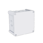 Electrical installation thermoplastic enclosure | hermetic | 95x95x55mm | surface-mounted | halogen-free | white | IP67 | TEM