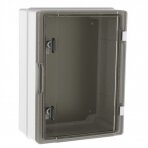 Plastic overhead sealed enclosure | box | halogen-free | 400x300x170mm | transparent door | IP65 | TEM