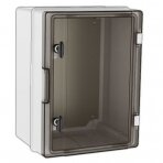 Plastic surface-mounted hermetic box | enclosure | halogen-free | 400x300x230mm | transparent door | IP65 | TEM