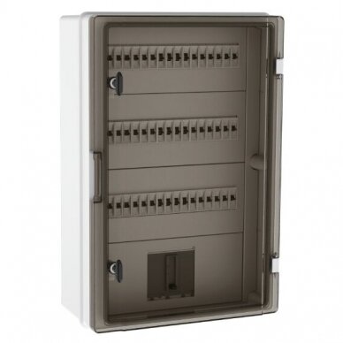 Plastic top-mounted hermetic electrical distribution panel | box | 48 modules | with compact switch | halogen-free | 400x600x200mm | transparent doors | IP65 | TEM