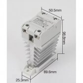 Industrial Solid State Semiconductor SSR Electronic Switching Relay AC-AC | DIN rail | 1-Phase | | 80A | 24-480VAC | 70-280VAC