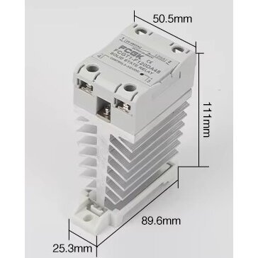 Pramoninė kietojo kūno puslaidininkinė SSR elektroninė perjungimo relė AC-AC | ant DIN | 1F | 120A | 24-480VAC | 70-280VAC