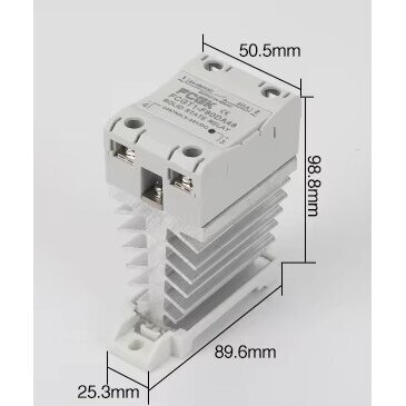 Pramoninė kietojo kūno puslaidininkinė SSR elektroninė perjungimo relė AC-AC | ant DIN | 1F | 80A | 24-480VAC | 70-280VAC