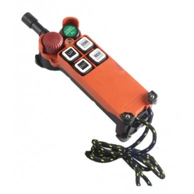 Industrial Crane Control Panel | 4 Buttons | with ON/OFF and STOP Button | 2 Speeds | 10A | IP65 1