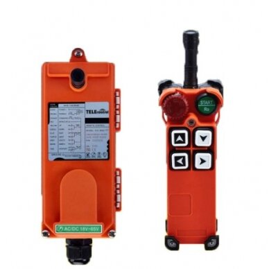 Industrial Crane Control Panel | 4 Buttons | with ON/OFF and STOP Button | 2 Speeds | 10A | IP65