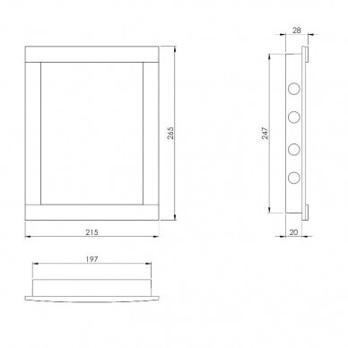 Revizinės durelės 197 mm x 247 mm, balta, plastikas, PL2025 EuroPlast  1