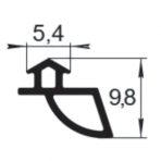 Sandarinimo profilis | guma | tarpinė | juostelė | TPE | langams "STEKO" profiliui | 5,4x9,8mm | 400m