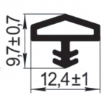 Sandarinimo profilis | guma | tarpinė | juostelė | TPE | langams | durims | 12,4±1x9,7±0,7mm | 200m