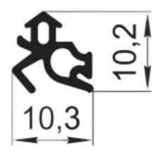Sandarinimo profilis | guma | tarpinė | juostelė | TPE | langams | 10,3x10,2mm | 350m