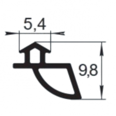Sandarinimo profilis | guma | tarpinė | juostelė | TPE | langams "STEKO" profiliui | 5,4x9,8mm | 400m