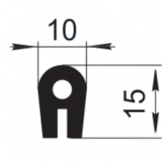 Sandarinimo profilis | guma | tarpinė | juostelė | EPDM | 10x15mm | 3m
