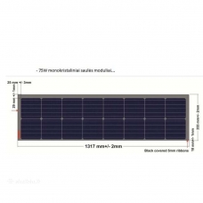 Saulės modulis 75 W