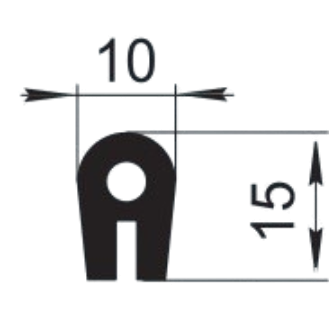 Sandarinimo profilis | guma | tarpinė | juostelė | EPDM | 10x15mm | 3m