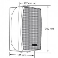 Vidaus patalpų sieninė garso kolonėlė 100V 40W RMS 8 omų, balta, EHP520W, AUDIOPHONY